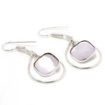 Cat&#39;s Eye Faceted Handmade Christmas Gift Earrings Jewelry 1.80&quot; SA 2364 - $3.99