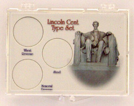 Lincoln Cent Type Set, 2x3 Snap Lock Coin Holder, 3 pack - £7.02 GBP