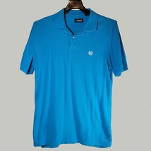 Chaps Polo Shirt Mens M Blue Short Sleeve Buttons Everyday  - £10.91 GBP