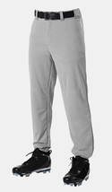 Alleson 605P 3XL Adult Mens Grey Baseball Pants W/ Elastic Bottoms-NEW-SHIP24HRS - £23.27 GBP