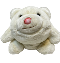 Vintage 1980 Plush White Realistic Polar Bear Stuffed Animal Soft Lovey 10&quot; - £10.36 GBP