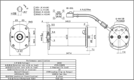 new M2270 DC Motor 270W 4600rpm 2-Pole Brushed mobility scooter part  image 3