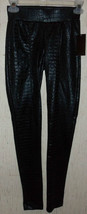 New Womens Stooshy Shiny Black Leggings / Skinny Pants Size Xs - £18.28 GBP