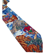 Tango Americana Series Tie Silk Necktie Shooting the Rapids Canoe Raftin... - $38.06 CAD