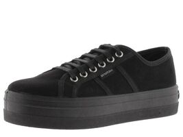 Victoria Women's Blucher Antelina Casual Lace Up Platform Sneaker Black ... - $108.89