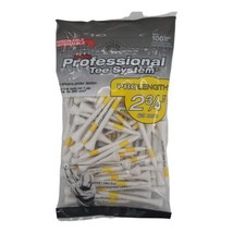 Pride Professional Tee System PTS  Tees 2-3/4 Inch 100 Count Bag White Tees - £10.18 GBP
