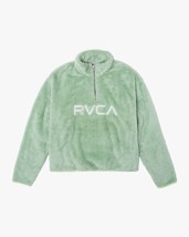 RVCA Women s Relaxed 1/4 Zip Fleece Color Pistachio Size XL NEW W TAG - £46.41 GBP