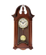 Bedford DELPHINE 27&quot; Mahogany Wood Finish Swinging Pendulum Wall Clock w... - £96.78 GBP