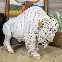 Ebros Native American Sacred White Bison Buffalo Decor Resin Figurine 8.75&quot;L - £26.33 GBP