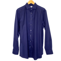 Charles Tyrwhitt No Iron Extra Slim Fit Dress Shirt Mens 16.5 / 36 Navy ... - $26.99