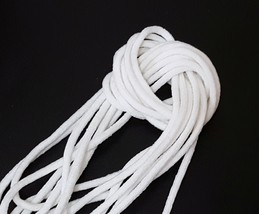 2.5mm wide 5-160yd Raw White Semi-white Elastic Stretch Poly Cord Face M... - $5.99+