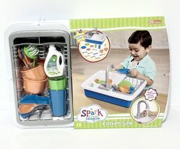 Wash-Up Kitchen Sink Play Set Dishes Pretend Toy Real Running Water W/ P... - $230.48 MXN