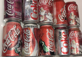 Coca Cola Lot Of 10 Vintage 1990s-2007 Era Cans - $12.08