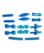 Vintage Plastic Hair Clip Barrette Lot Made in USA Paired Blue Moon cat ... - £15.24 GBP