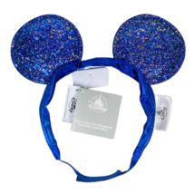 NWT Disney Parks Blue Sparkle Minnie Ears Adjustable Adaptable Headband Youth - £14.96 GBP