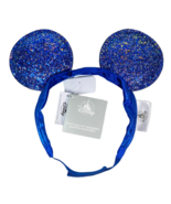 NWT Disney Parks Blue Sparkle Minnie Ears Adjustable Adaptable Headband ... - £15.07 GBP