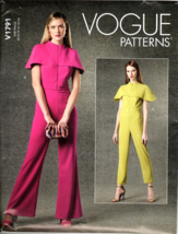 Vogue V1791 Misses Sleeveless Jumpsuit Size 8 to 16 Uncut Sewing Pattern - $19.69