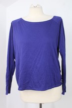 NWT Fabletics S Blue Switchback Twist Long Sleeve Tee Top - £20.17 GBP