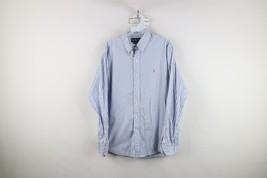 Vtg 90s Ralph Lauren Mens Large Distressed Custom Fit Striped Button Dow... - $24.70
