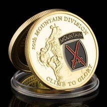 U.S. Army 10th Mountain Division Military Veteran Commemorative Challenge Coin - £7.75 GBP