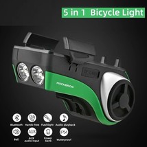 Smart Bicycle Led Light 5In1 with Phone Holder Bluetooth Audio Player Ring - £105.46 GBP