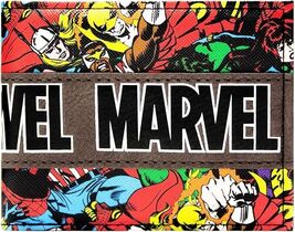 NEW MARVEL AVENGERS BI FOLD WALLET CAPTAIN AMERICA THOR INCREDIBLE HULK ... - $14.80