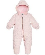 S Rothschild &amp; Co Baby Girls Hooded Quilted-Heart Footed Pram with Faux-Fur Trim - £23.70 GBP