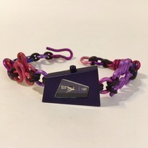 Purple Rhomboid Wristwatch Ladies Bracelet Aluminum Handmade Adjustable ... - £98.29 GBP
