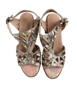 New L&#39;Artiste Spring Step 36 5.5 heeled Sandals shoes calpie gold white ... - $1,434.69 MXN