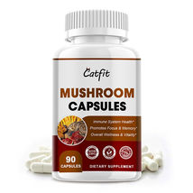 Mushroom Complex Supplement-10 Mushrooms Lions Mane Reishi Pills 90 Caps... - $29.98