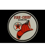 Texaco Fire-Chief Gasoline, 11.75&quot; Round Metal Sign, Garage/Man Cave Wal... - $185.97 MXN