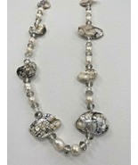 Vintage Baroque Flat Coin Pearl Crystal Beaded Long Elegant Lariat Neckl... - £18.84 GBP