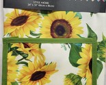 Fabric Printed Kitchen Apron with Pocket, 24&quot;x32&quot;, SUNFLOWERS, AM - £11.72 GBP