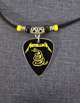 Handmade Metallica Aluminum Guitar Pick Necklace - $12.36