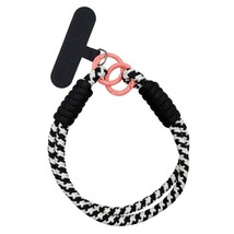 Black White Layered Rope Phone Carrier Strap Wristlet - $14.85