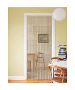 Braided Cotton/Polyester Rope Door Curtain 54 Strings 79 H x 36 W Natural - £88.55 GBP