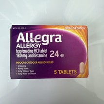 Allegra 24 Hour Allergy Relief Tablets, 5 Ct EXP01/24 2 Pack - $10.57
