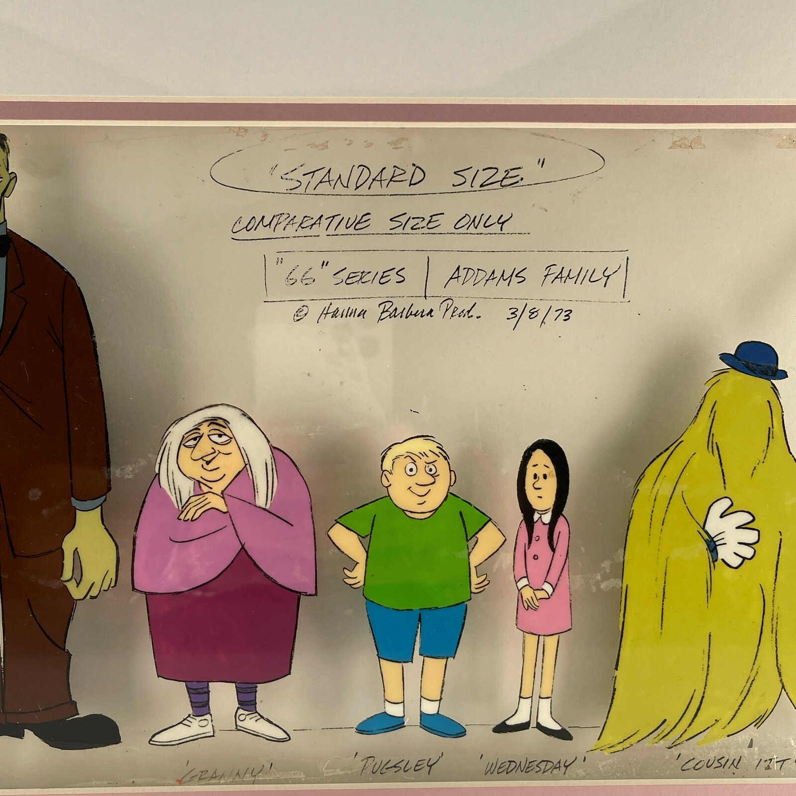 "The Addams Family" 1973 Hanna-Barbera Animated Character Size Acrylic Cel Item image 9