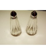 Vintage Glass Salt And Pepper Shakers Clear Glass Multi Faceted Tear Drop - €4,28 EUR