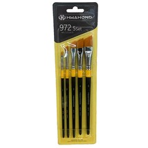 Hwahong 972 Korean Angled Artist Brush Set 5pcs for Eyeliner Eyebrow Ble... - $30.06