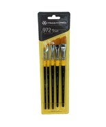 Hwahong 972 Korean Angled Artist Brush Set 5pcs for Eyeliner Eyebrow Ble... - $41.11 CAD