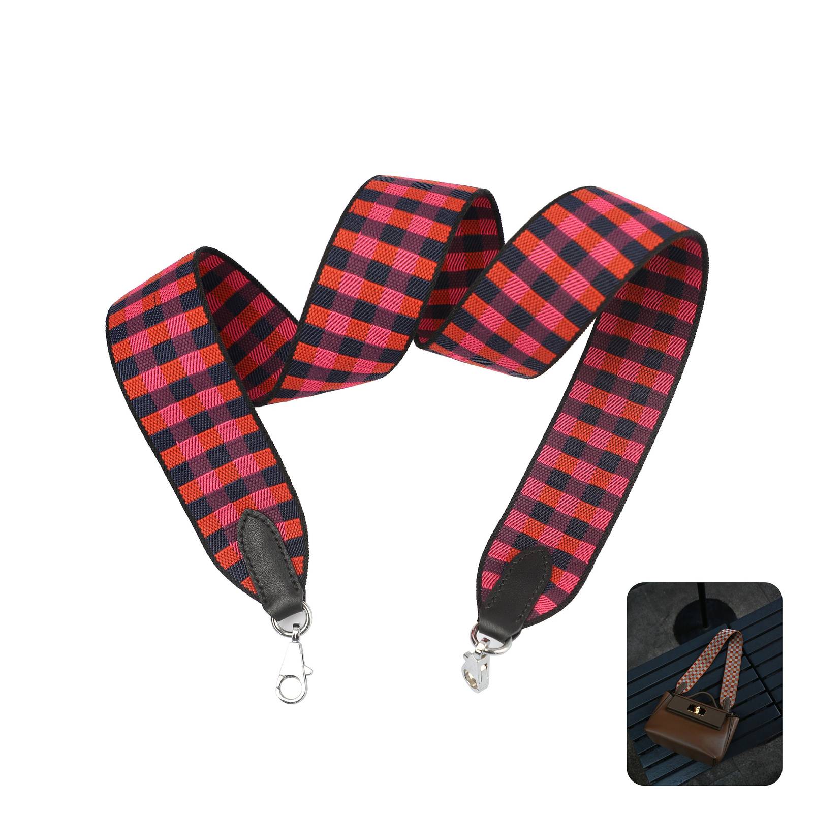 Maxi quadrille 50mm bag strap,Replacement Bag Straps,Maxi Quadrille 25 mm with K