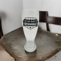 World&#39;s Largest Beer Glass 52 oz Hand Blown Let&#39;s Get Ready To Stumble Big Mouth - £14.86 GBP