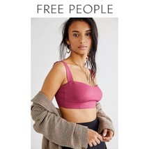 FREE PEOPLE Intimately Fp Naomi Longline Bralette In Dried Rose Size Small S NEW - £26.90 GBP