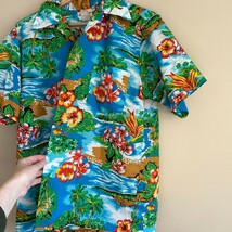 Vintage Hukilau Fashions Shirt Mens L / XL Polyester 60s Floral Hawaiian - $59.40
