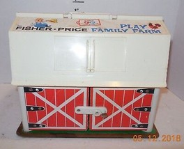 Vintage 1967 Fisher Price Play Family Farm #915 Barn ONLY Wood Base RARE... - £26.44 GBP