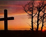 Cross On Lover&#39;s Leap Sunset Junction Texas TX UNP Chrome Postcard Chris... - $8.86