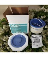 Rival 3150 1 Qt Crock Pot Crock-Ette Slow Cooker Crockery Blue Vintage D... - €29,47 EUR