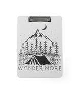 Personalized Clipboard with &quot;Wander More&quot; Camping Design - Perfect for O... - £38.25 GBP