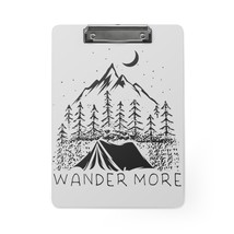 Personalized Clipboard with &quot;Wander More&quot; Camping Design - Perfect for O... - $48.41
